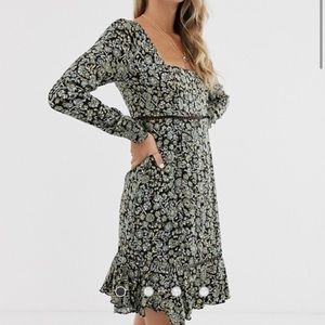 NWT Free People Boheme Mini Dress, Black, 8